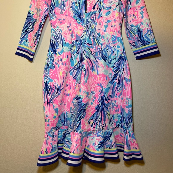 NWT Lilly Pulitzer Reem Dress Periwinkle Fan Sea - Picture 4 of 6